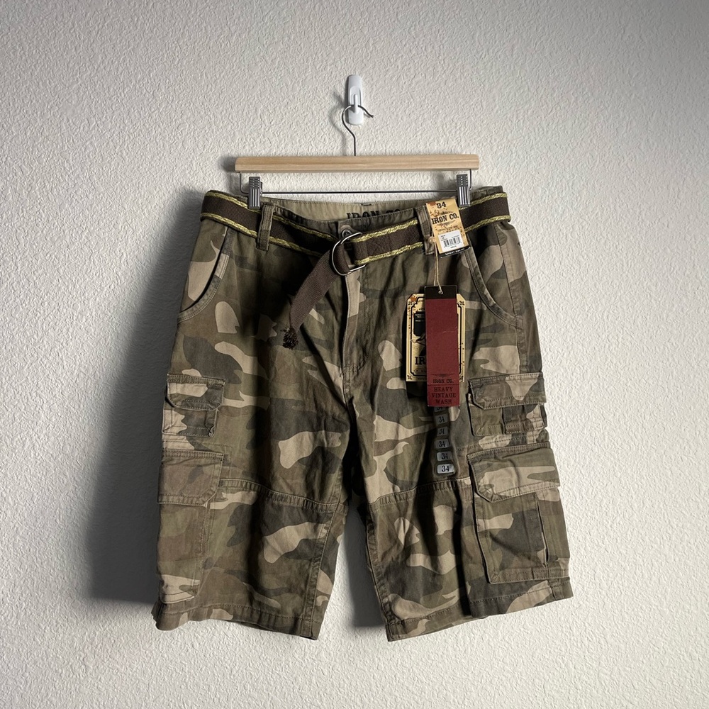 Iron co Men's Camouflage Cargo Shorts